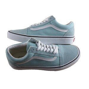 Vans Women's Old Skool Color Theory Canal Blue Canvas Suede shoes Size 9 NIB